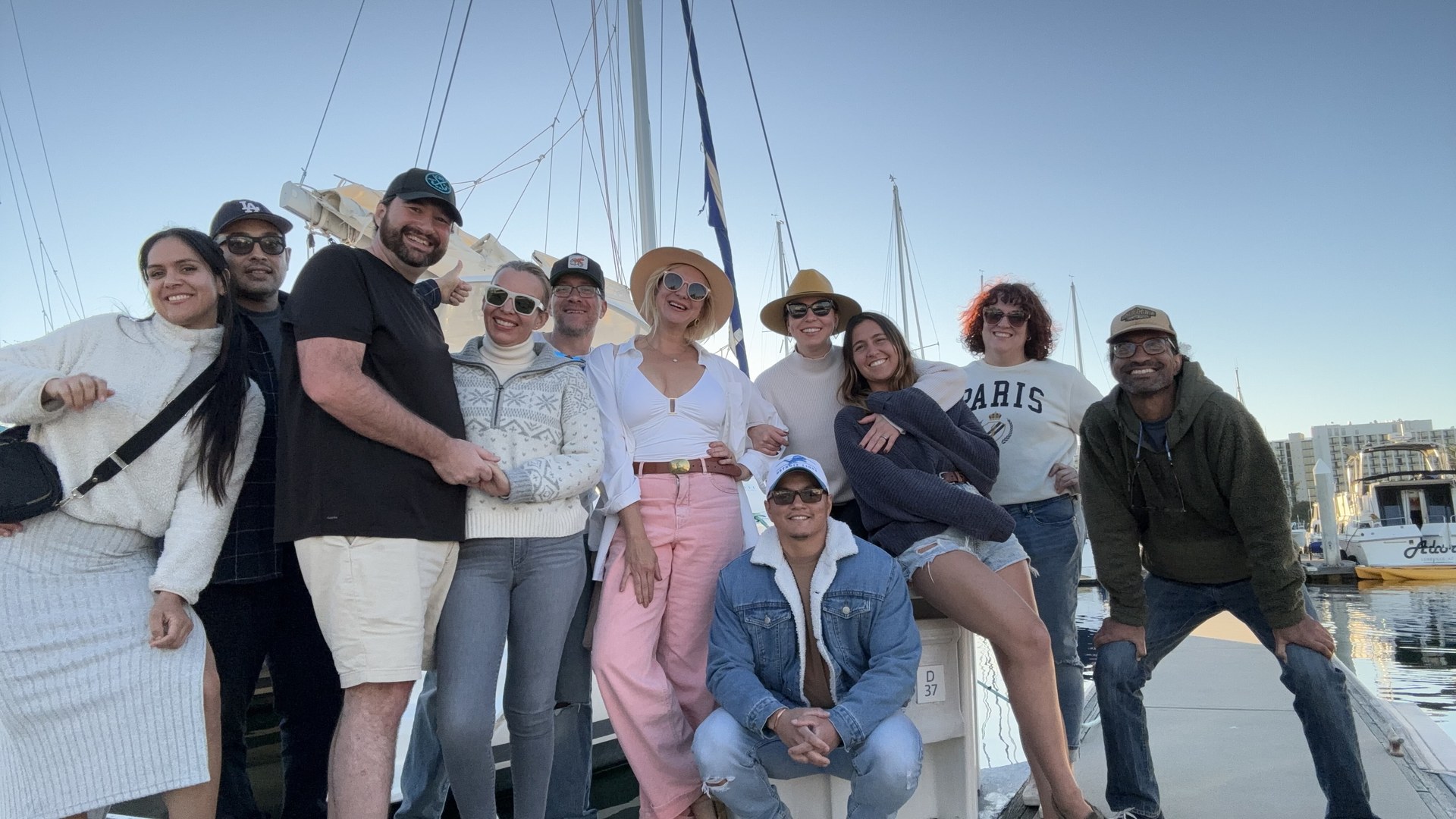 Maverick community together on a boat